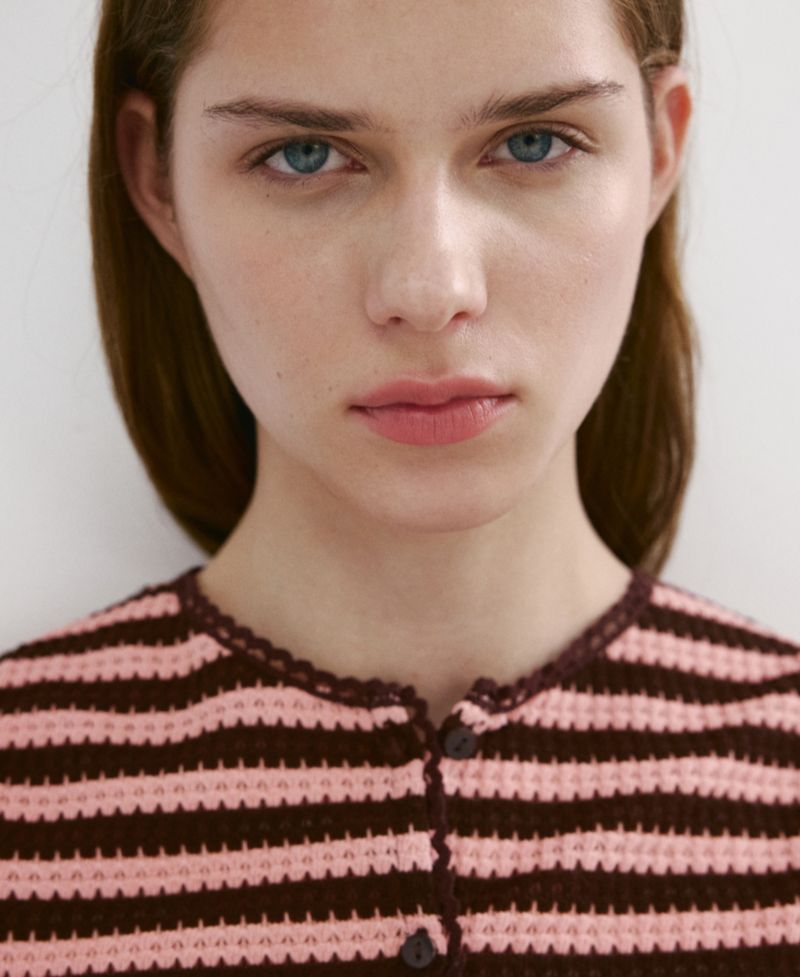 Women's Striped Knit Top