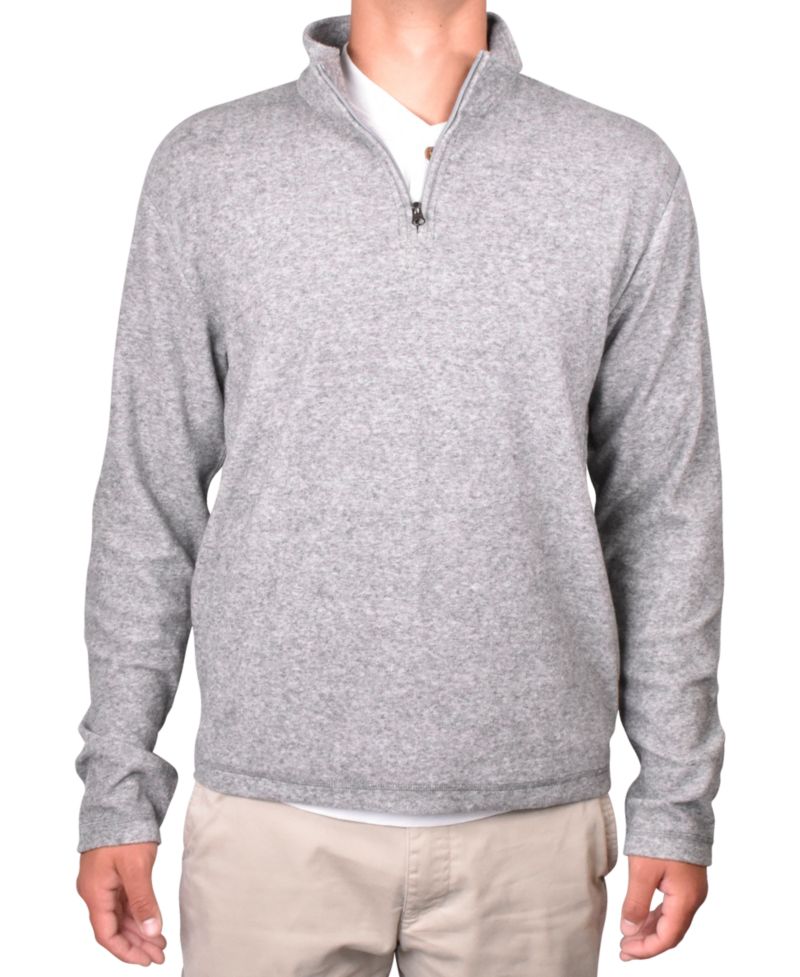 Men's Soft-Brushed Knit Quarter-Zip Sweater