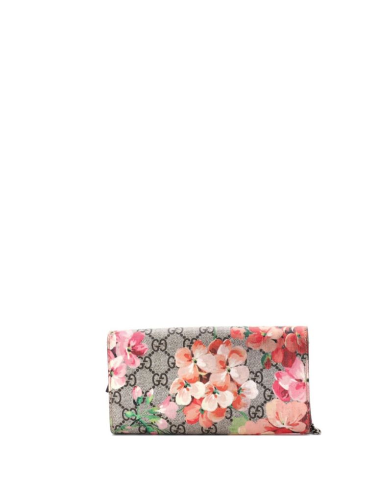 Dionysus Blooms-Print Chain Wallet, 7.5" W x 4" H x 1" D