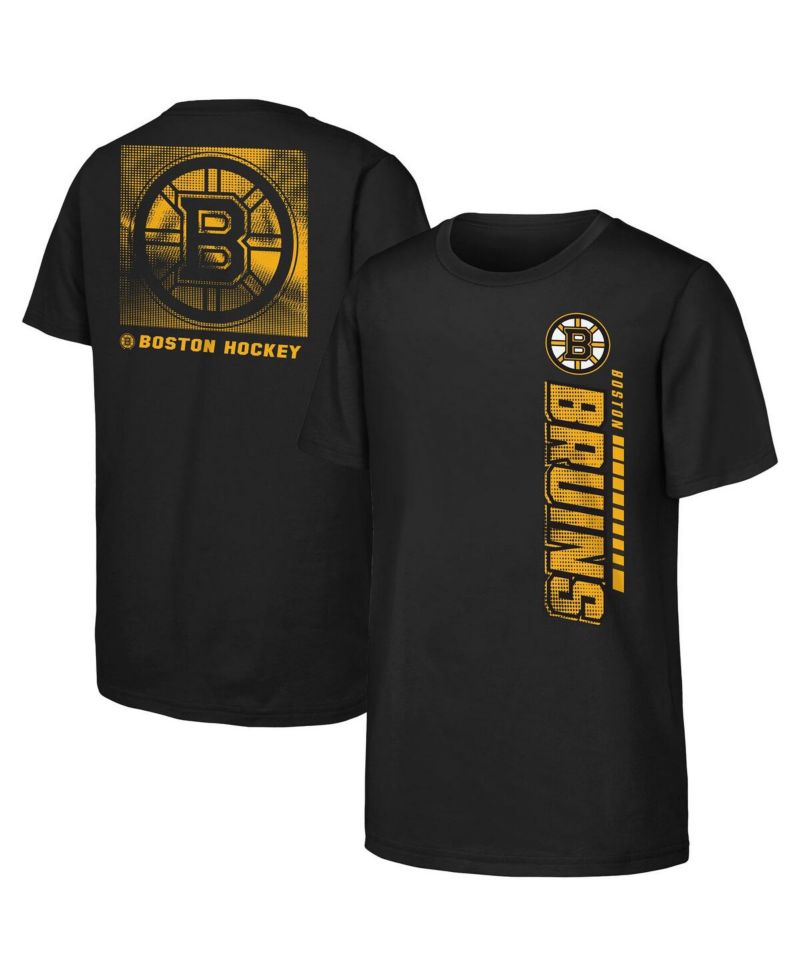 Big Boys and Girls Black Boston Bruins Atmosphere T-Shirt