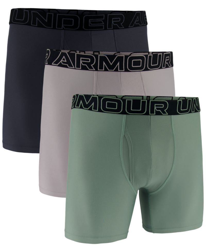 Men's 3-Pack Performance Tech Solid 6" Boxer Briefs