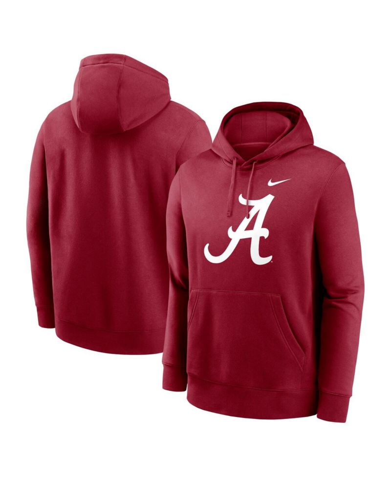 Men's Crimson Alabama Crimson Tide Primetime Evergreen Club Fleece Pullover Hoodie