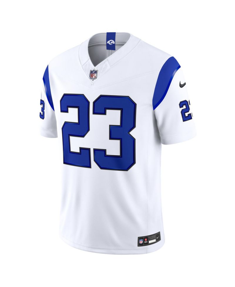 Men's Kyren Williams Los Angeles Rams Fearsome White Vapor F.U.S.E. Stitched Limited Jersey