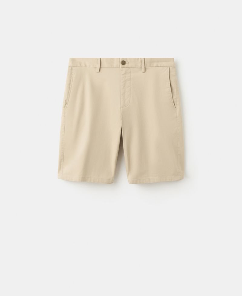 Men's Slim-Fit Chino Cotton 10.12" Bermuda Shorts