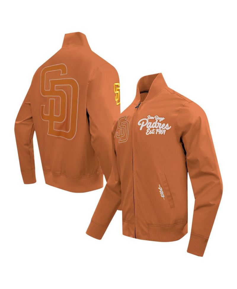 Men's Brown San Diego Padres Paint The City Twill Full-Zip Jacket