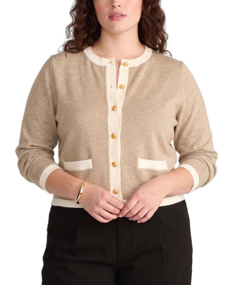Plus Size Gabrielle Button Front Cardigan