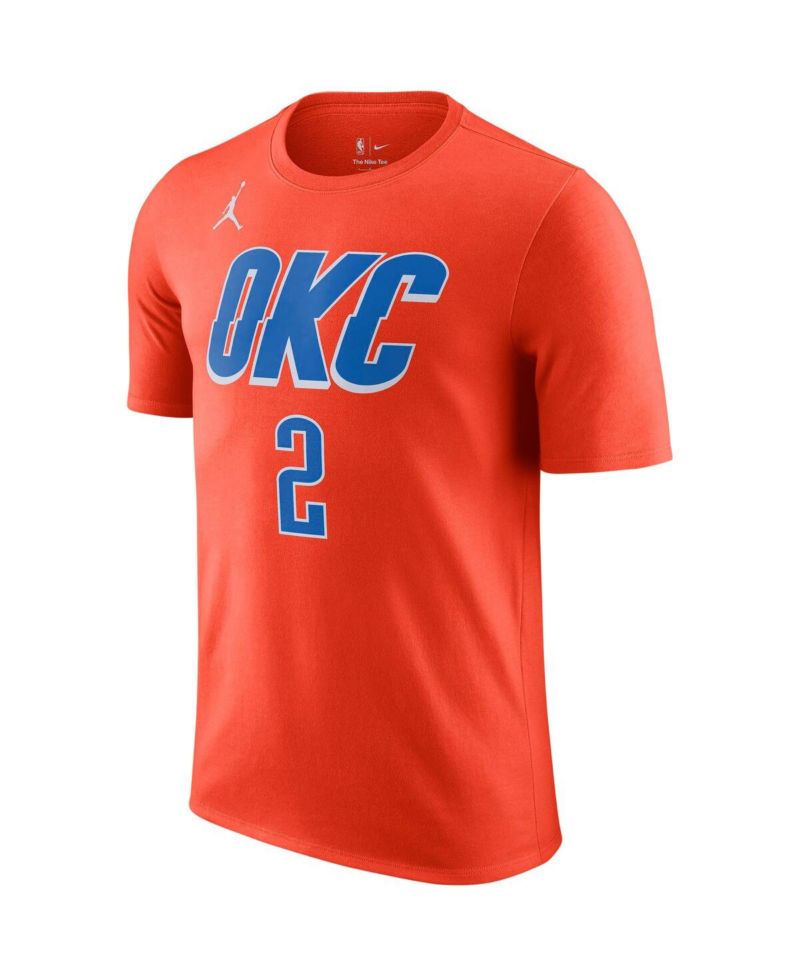 Men's Shai Gilgeous-Alexander Orange Oklahoma City Thunder 2022/23 Statement Edition Name & Number T-Shirt