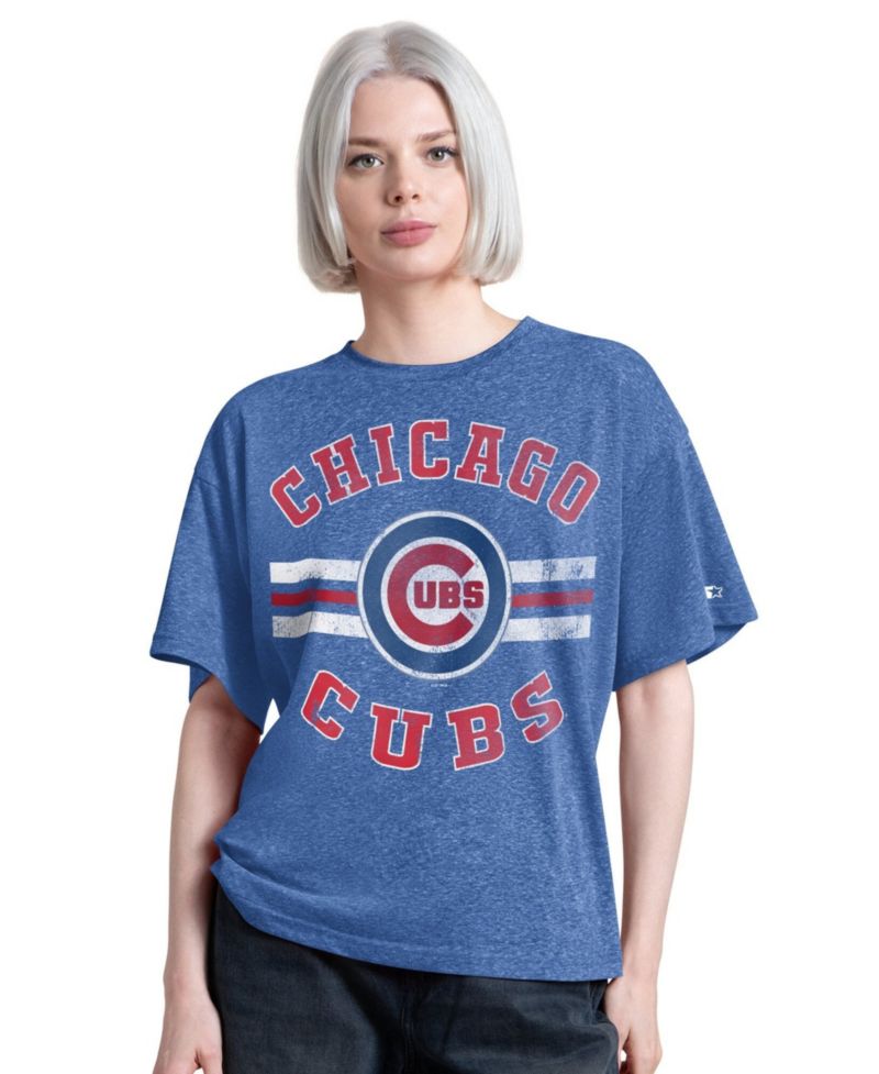 Women's Royal Chicago Cubs Jump Shot Boyfriend Tri-Blend T-Shirt