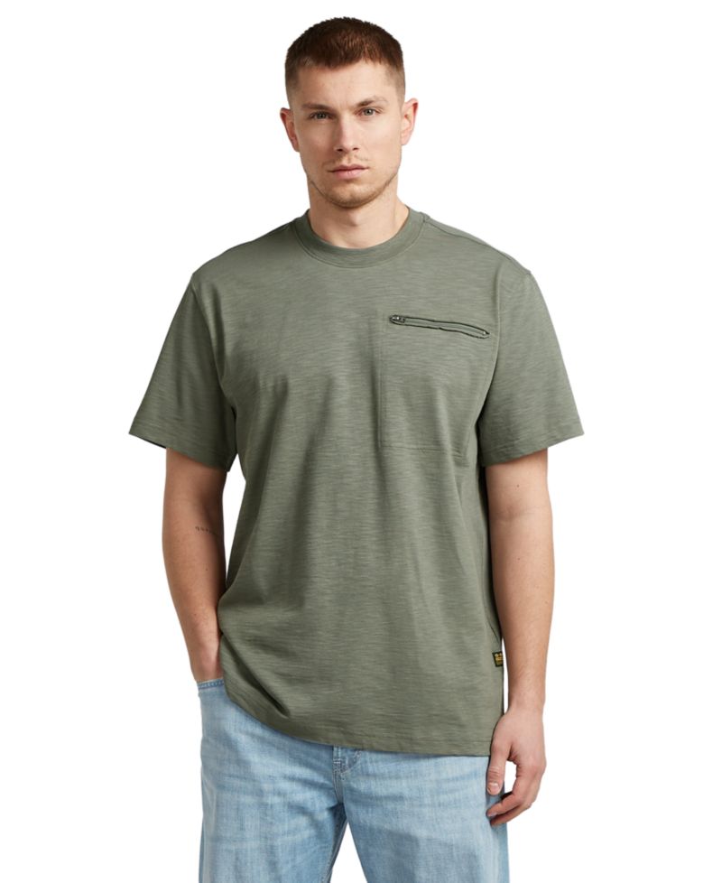 Men's Crewneck Zip Pocket T-Shirt