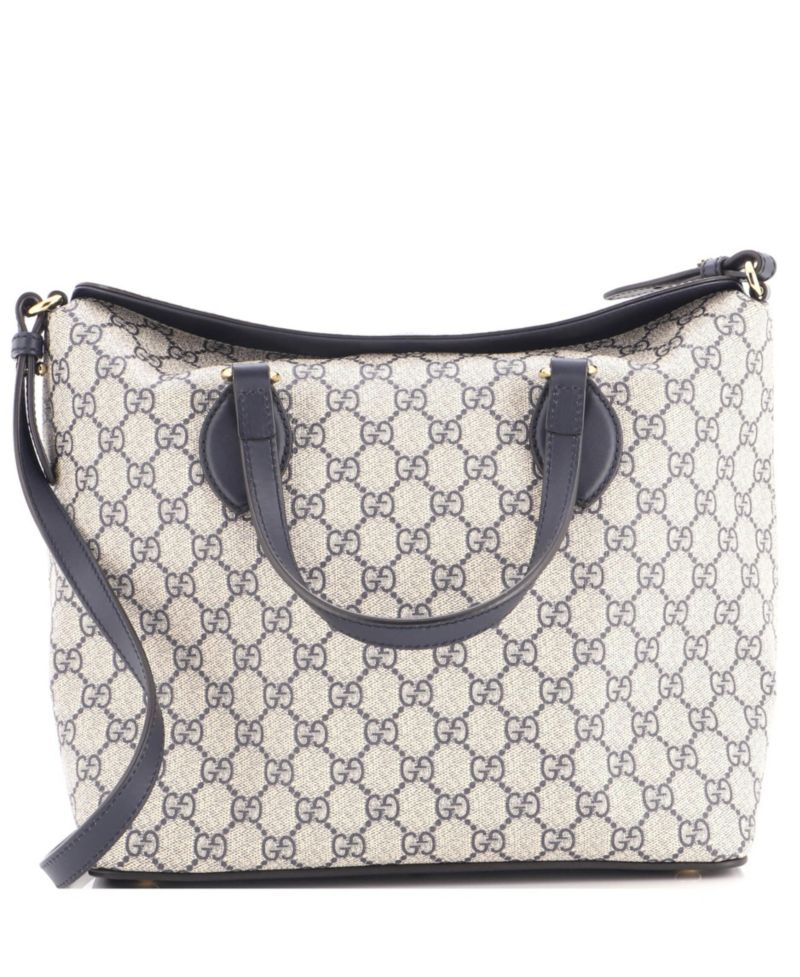 Signature Fold Over Medium Coated Canvas with Leather Tote