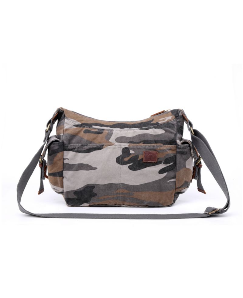Camo Canvas Messenger Bag