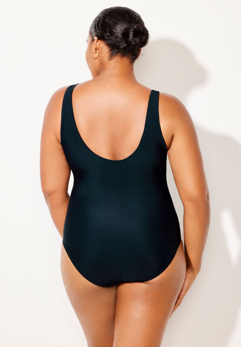 Women's Chlorine Resistant Tank One Piece Swimsuit