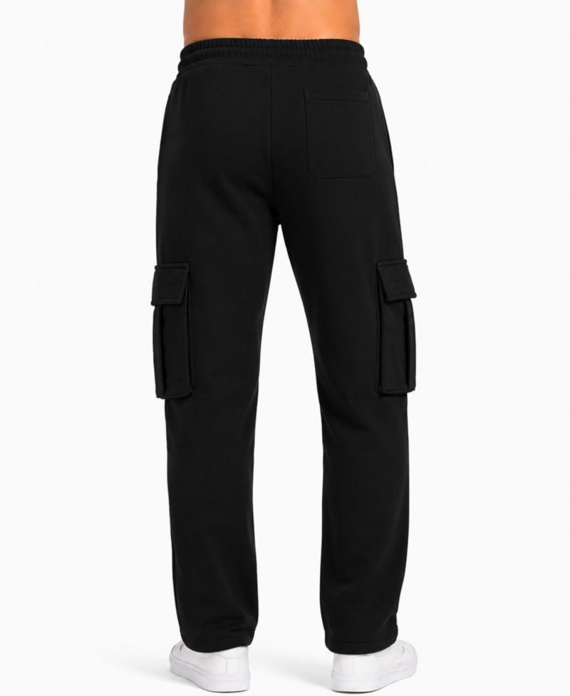 Women's Loose-Fit Cargo Pockets Open-Bottom Fleece Joggers
