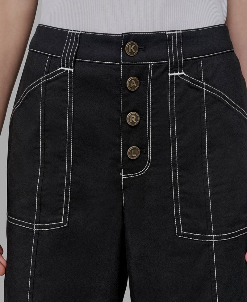 Petite Mid-Rise Wide-Leg Pants