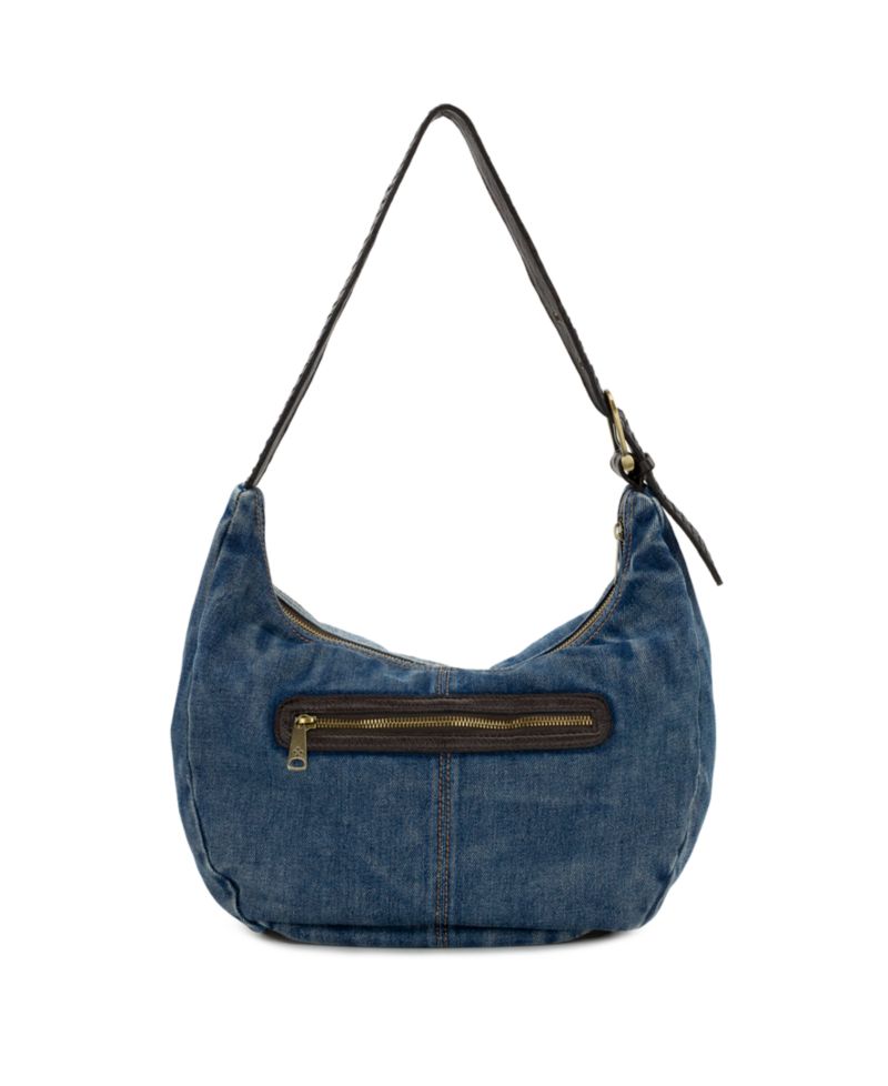Lou Large Denim Patchwork Hobo Handbag