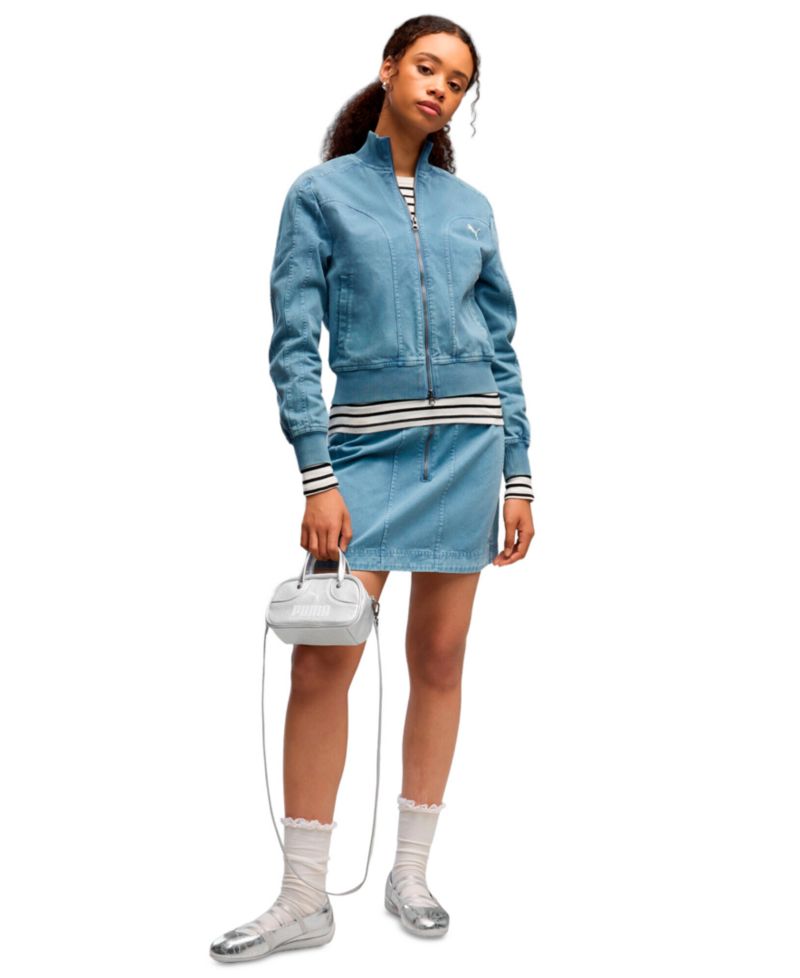 Women's Future.Puma.Archive Mini A-Line Washed-Twill Skirt