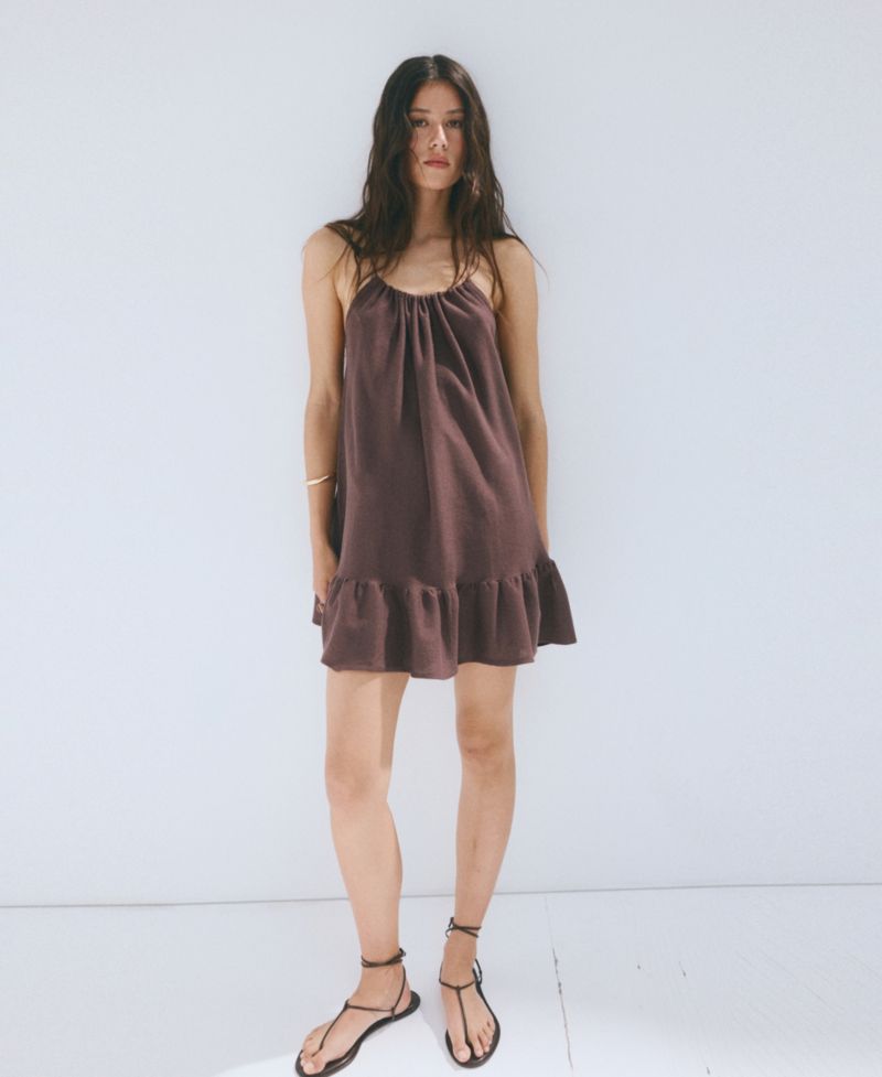 Women's Gathered Neckline Knit Dress