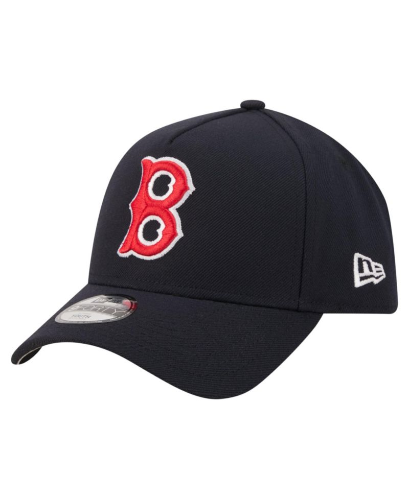 Big Boys and Girls Navy Boston Red Sox Cooperstown Logo 9FORTY A-Frame Adjustable Hat