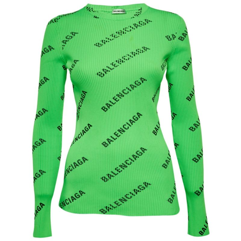 Women's Techno Logo Print Rib Knit