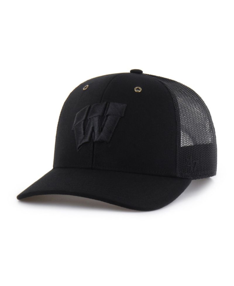Carhartt x '47 Men's Black Wisconsin Badgers Trucker Adjustable Hat