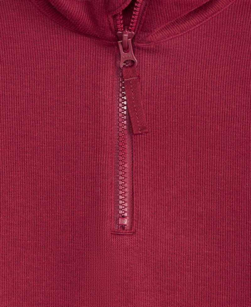 Boys' XS-XL Ribbed Quarter-Zip Sweater
