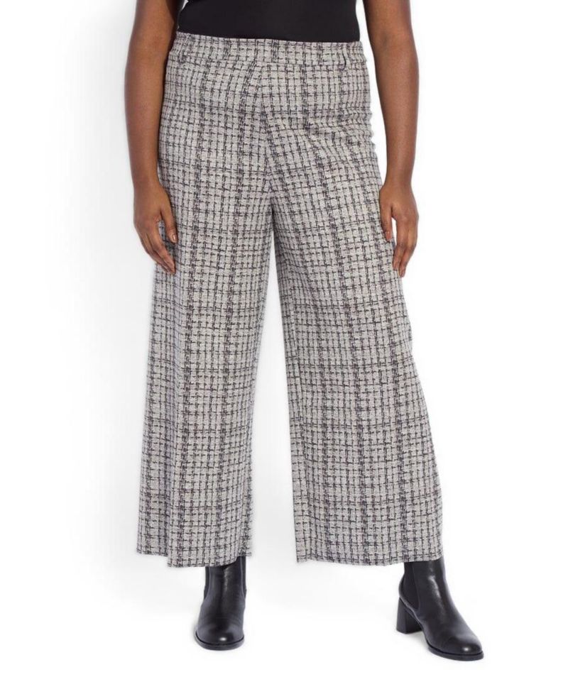 Plus Size Erin High-Waist Wide-Leg Cropped Pants