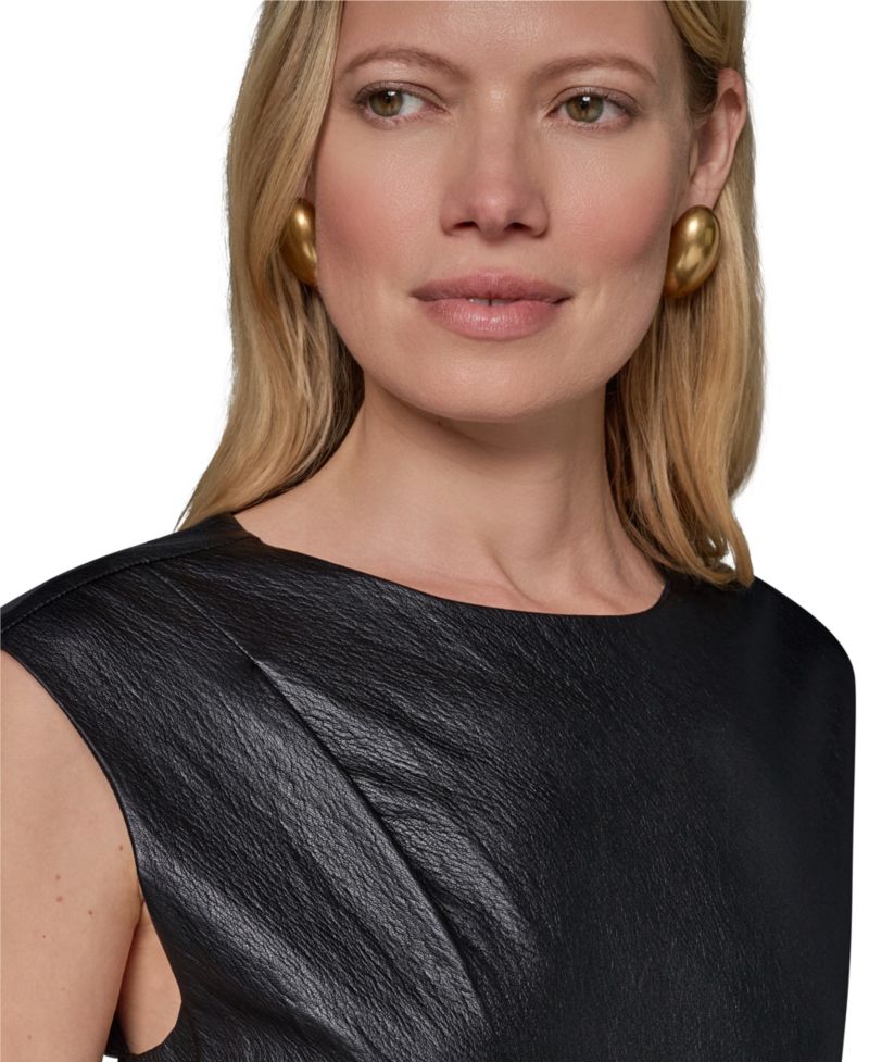 Women's Sleeveless Boat Neck Dress