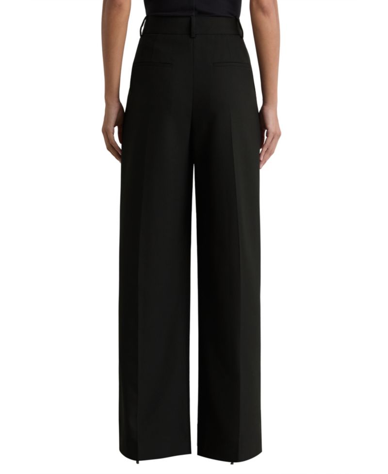 Women's Pleated Wide-Leg Wool-Blend Trousers