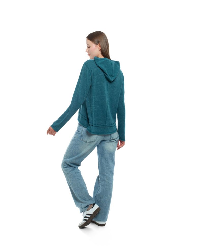 Women's Clothing Long Sleeve Double Peplum Hoodie