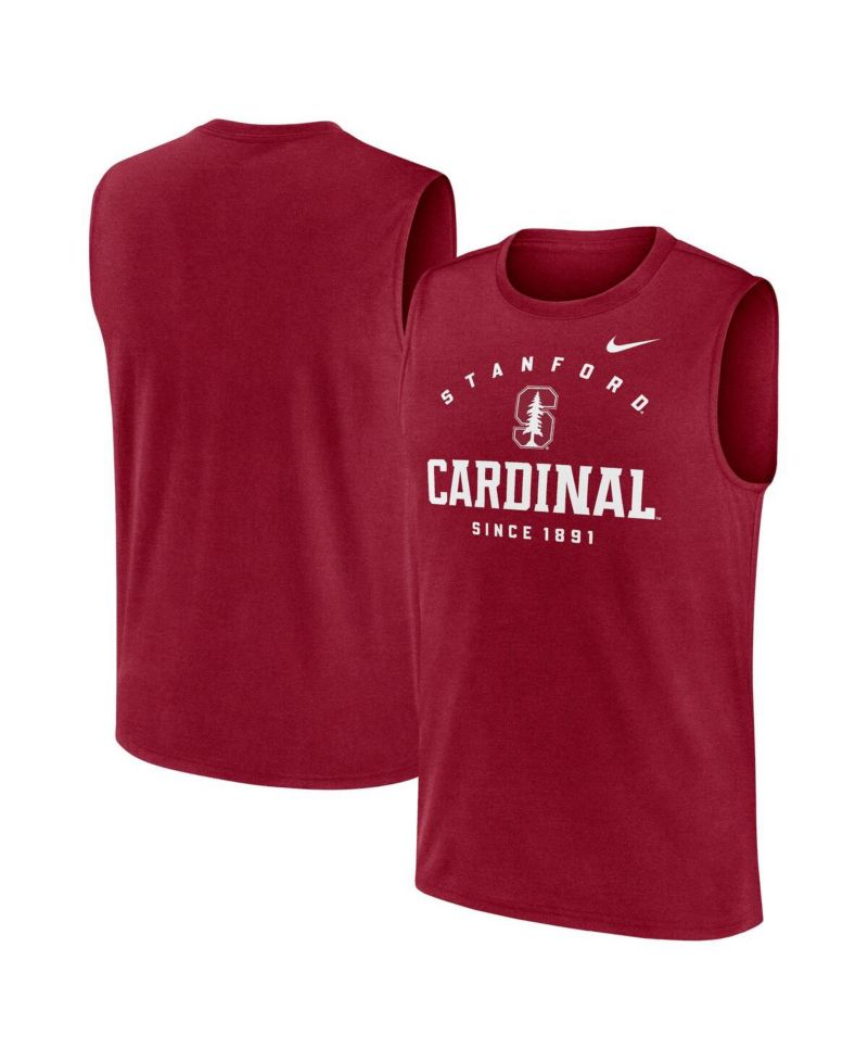 Men's Cardinal Stanford Cardinal Primetime Legend Lock Up Performance Muscle Tank Top