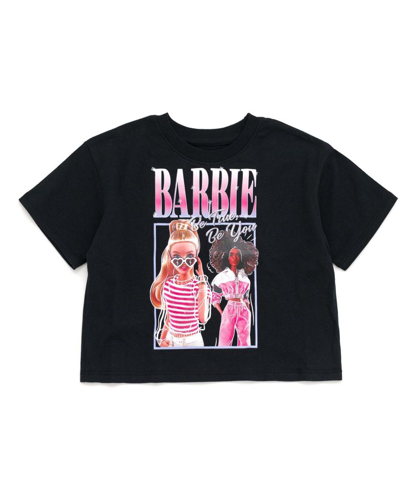 Girls Cropped Boxy T-Shirt and Bike Shorts Outfit Set