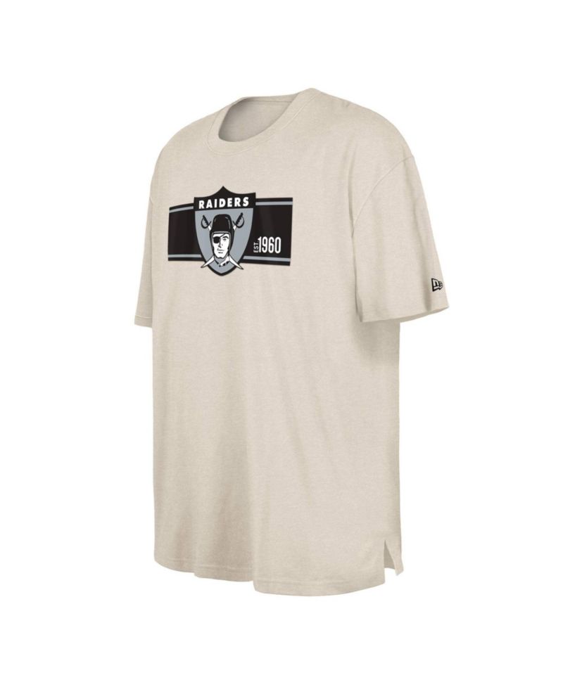 Men's Cream Oakland Raiders Third Down Big & Tall Historic T-Shirt
