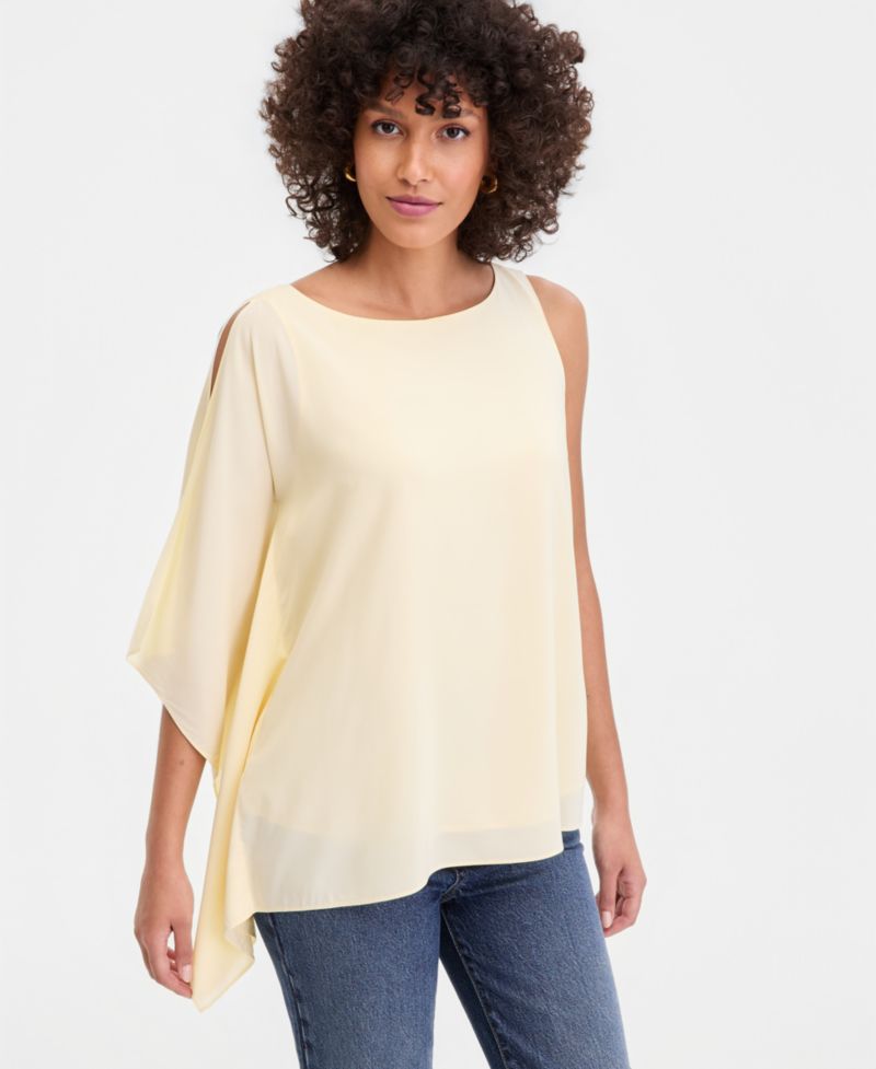 Women's Asymmetrical-Hem One-Shoulder Tunic