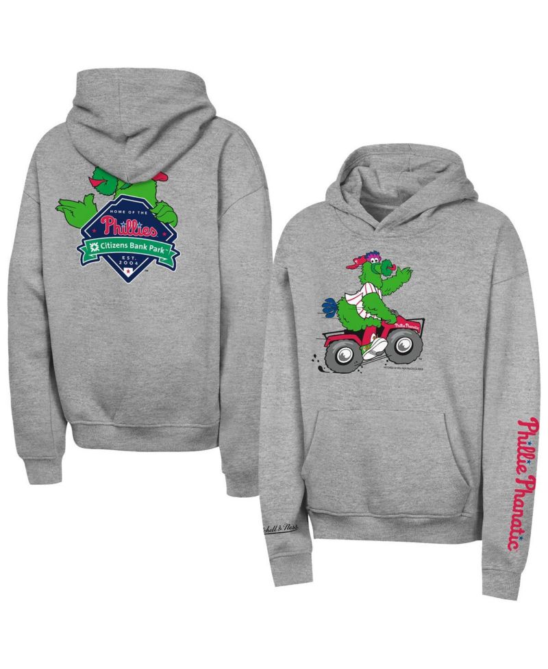 Big Boys and Girls Gray Philadelphia Phillies Iconic Phanatic Hoodie