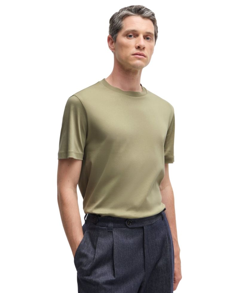Men's Regular-Fit Mercerized-Cotton T-Shirt
