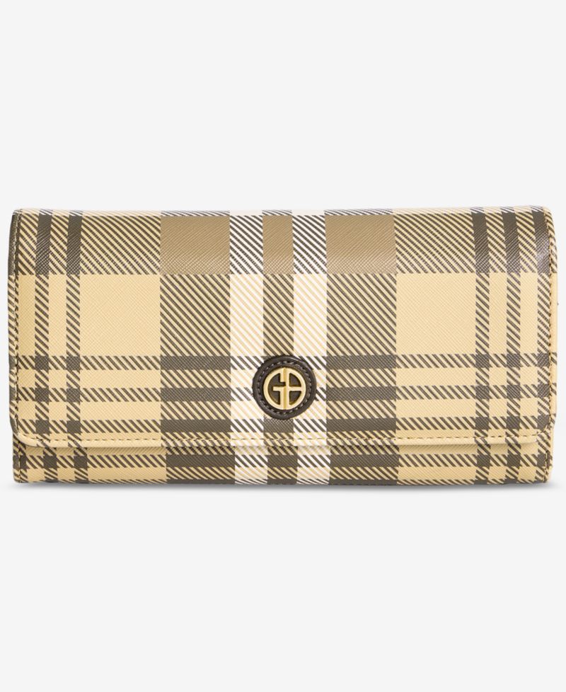 Fall Plaid Framed Receipt Manager Wallet