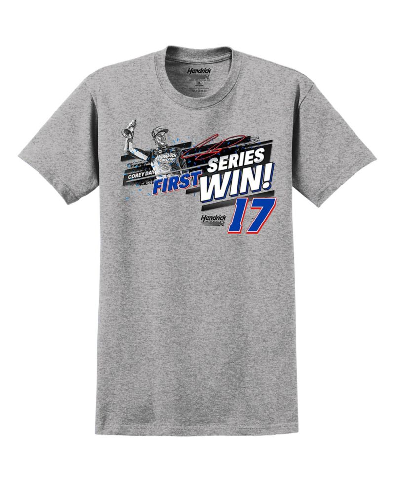 Men's Heather Gray Corey Day 2026 Ag-Pro 300 Race Winner T-Shirt