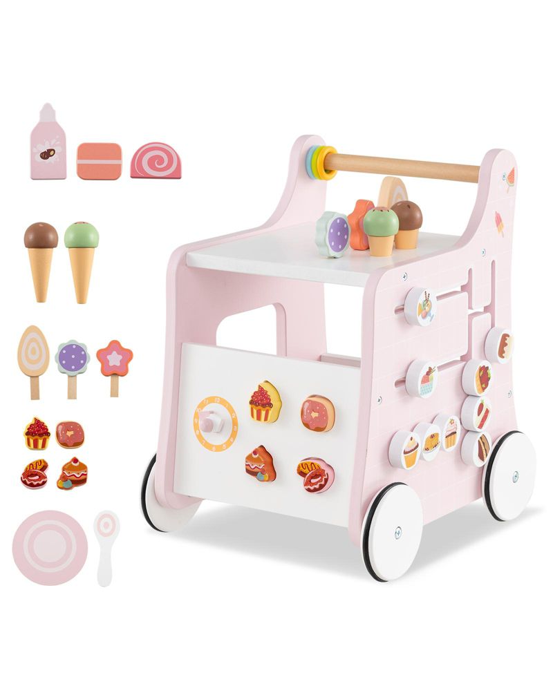 Kids Walker 2-in-1 with Toy Storage and Ice Cream Theme