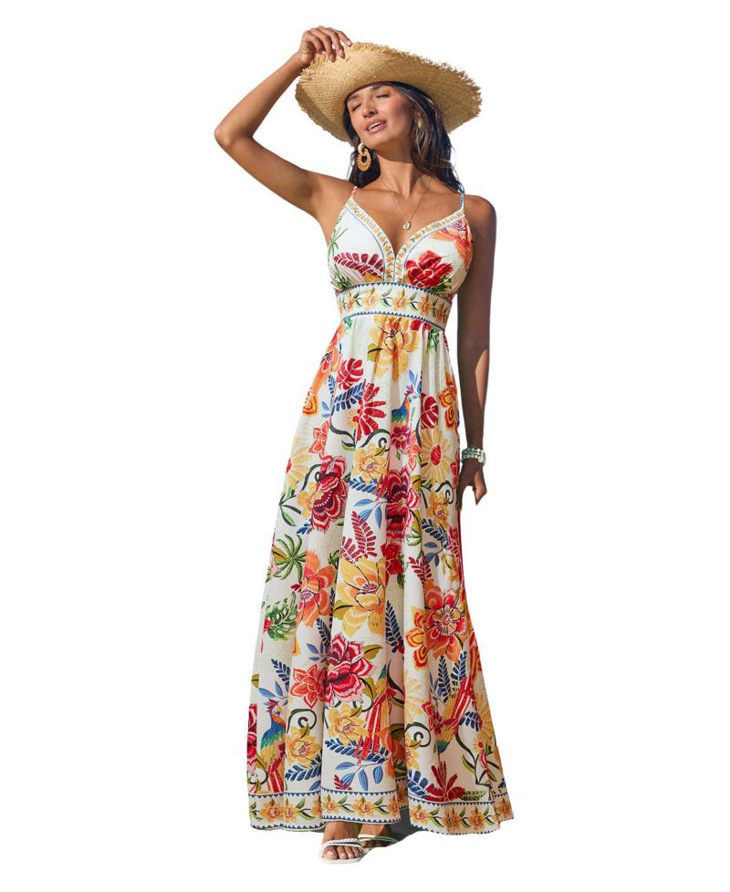 Women's Born to Be Bold Floral Maxi Beach Dress