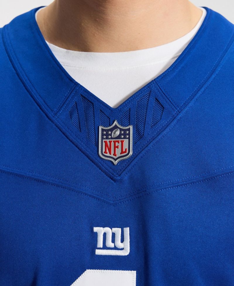 Men's Malik Nabers Royal New York Giants Vapor F.U.S.E. Stitched Limited Jersey