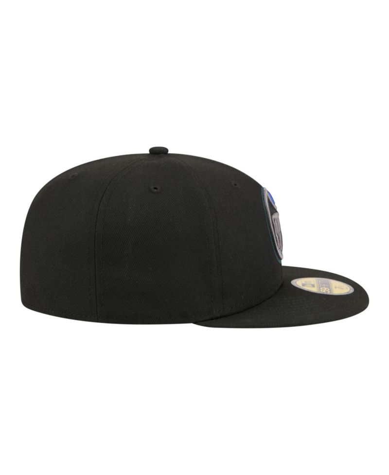 Men's Black Edmonton Oilers Color Pop 59FIFTY Fitted Hat