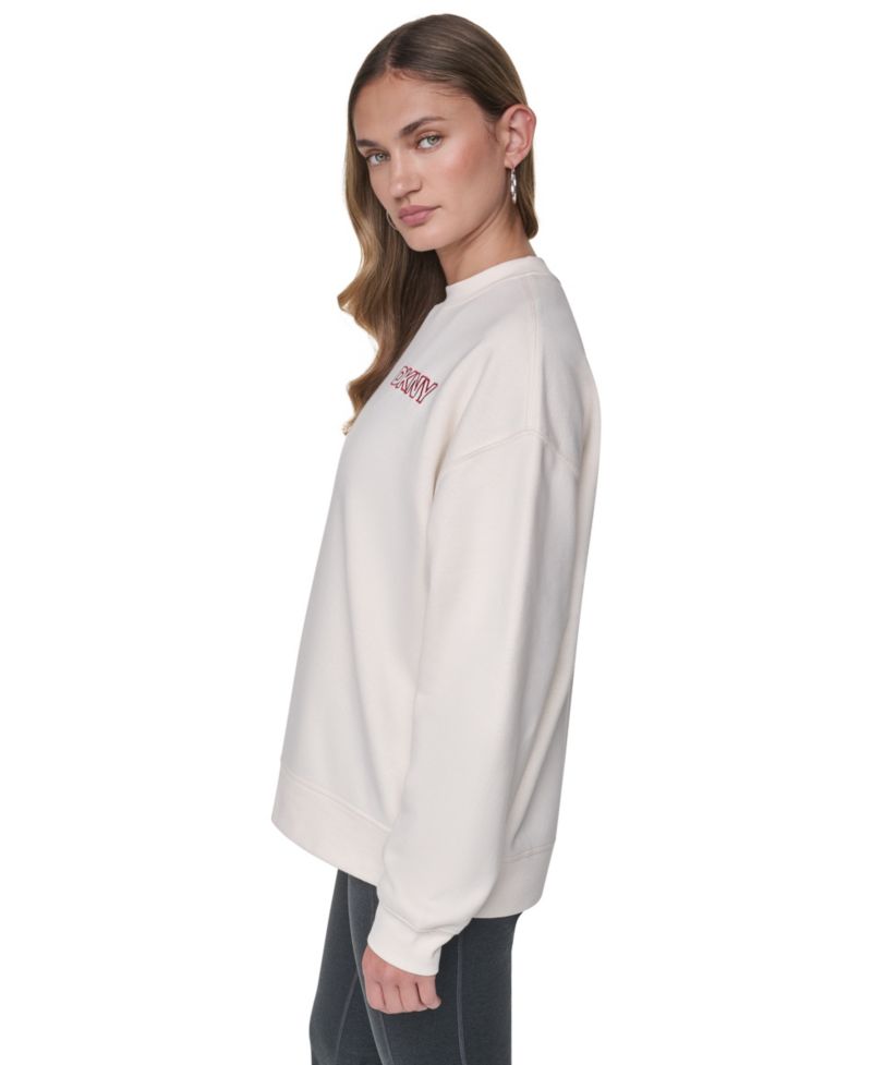 Women's Oversized Crewneck Embroidered Pullover