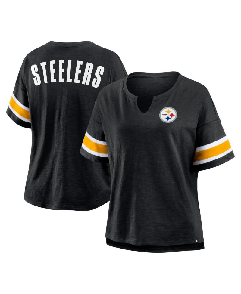 Women's Black Pittsburgh Steelers Redzone Curl Route T-Shirt