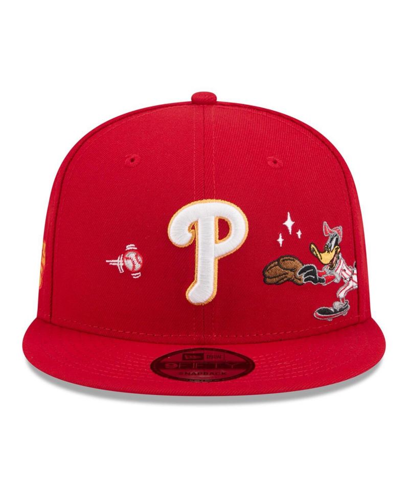 Men's Red Philadelphia Phillies Looney Tunes Daffy Duck 9FIFTY Snapback Hat