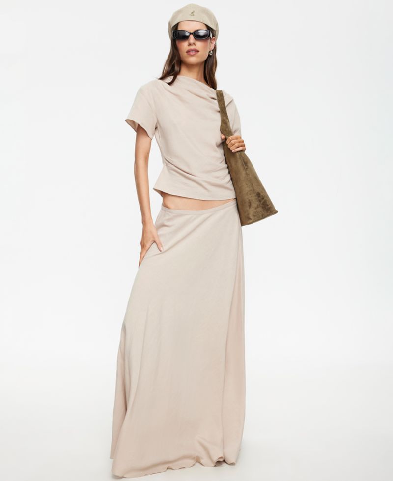 Women's Linen Halcyon Short-Sleeve Asymmetric Top