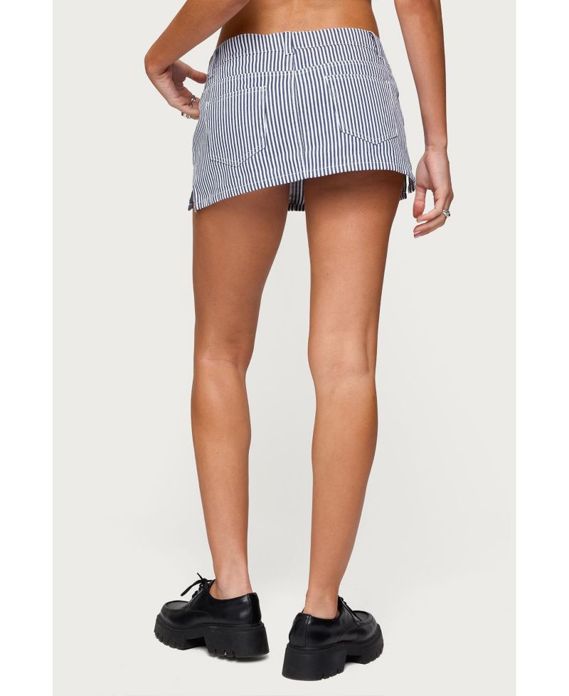 Womens Liliane Striped Mini Skort