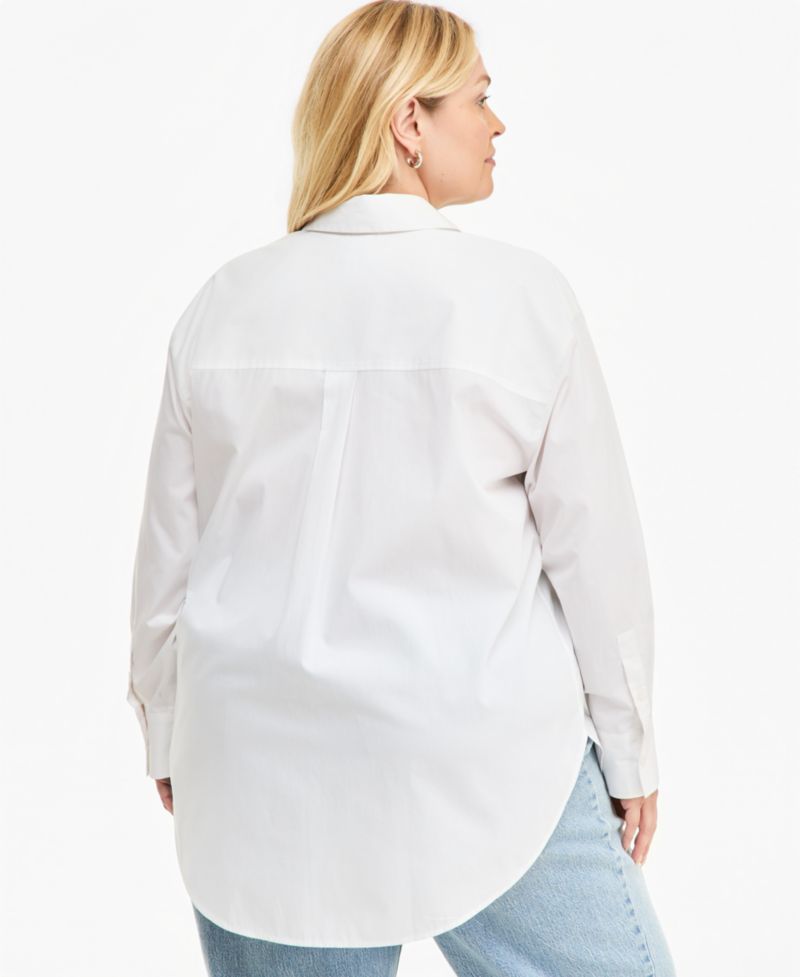 Plus Size Cotton Relaxed Shirt