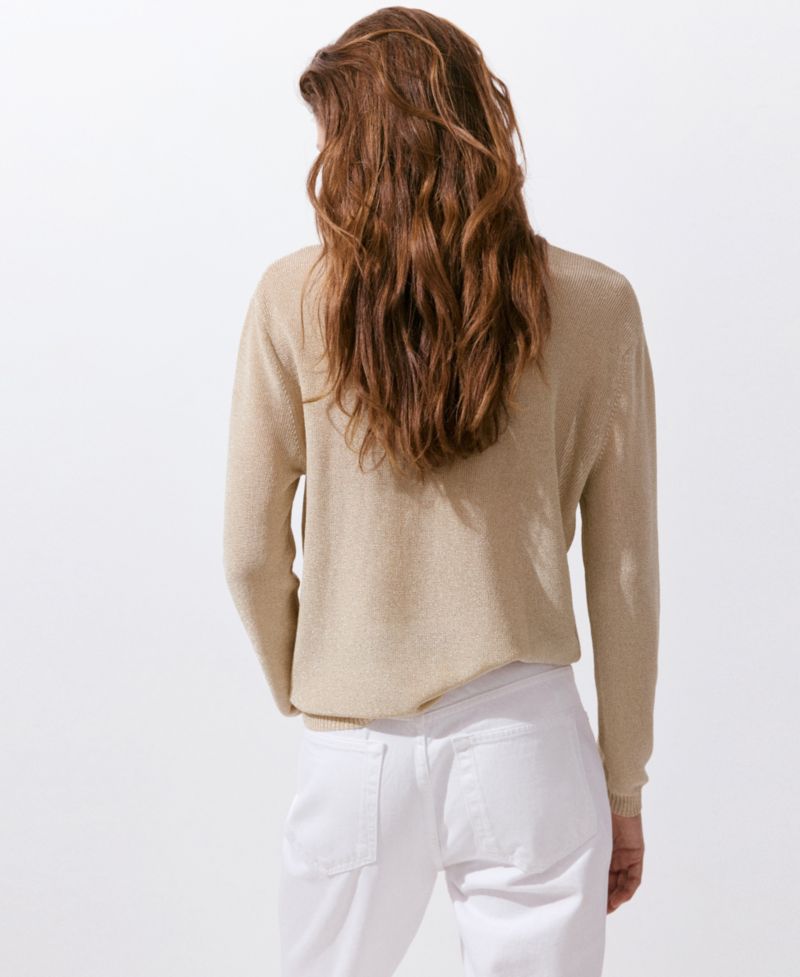 Women's Lurex Knitted Lightweight Sweater