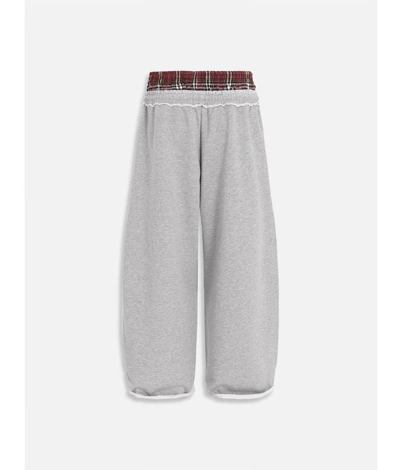 Men's Double Waist Baggy Sweatpants
