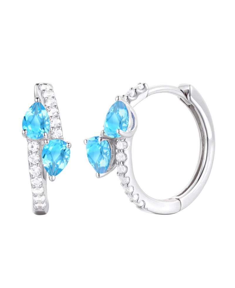 Multi Gemstone Earrings in 14k Gold Over Sterling Silver (Also in Sterling Silver)